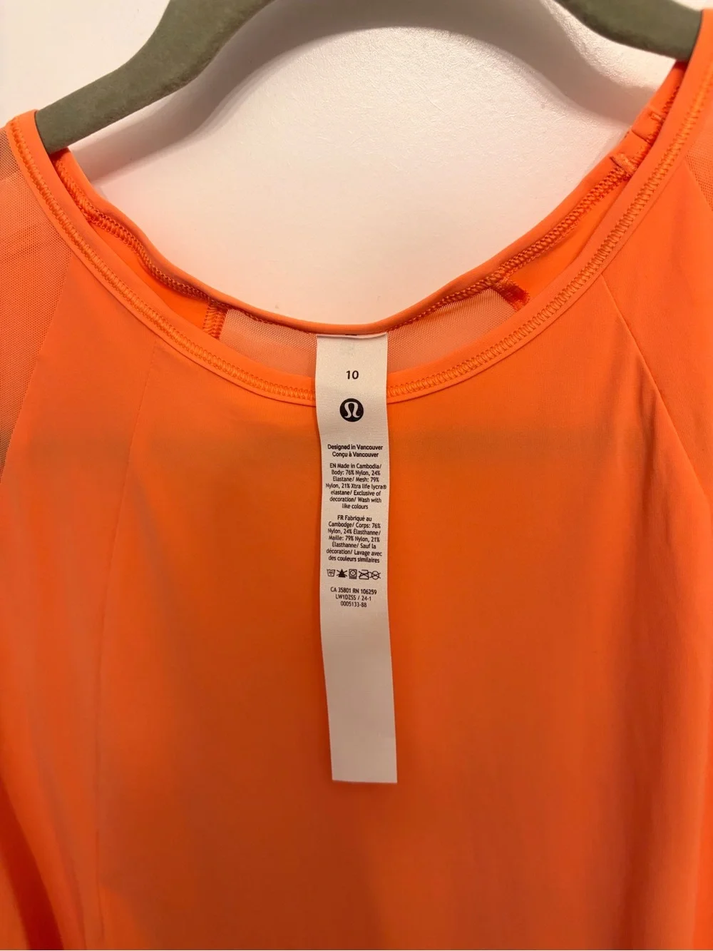 Lululemon Sculpt Cropped Tank Top 10 orange - Picture 4 of 4
